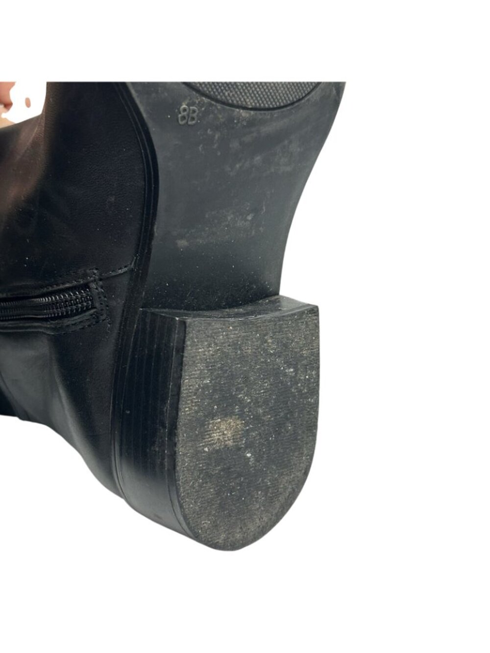 Ralph Lauren Maren Boots Womens Size 8B Black Leather Upper & Suede Riding - Picture 6 of 11